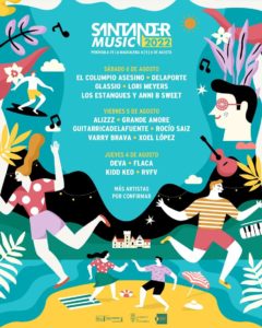 Cartel de Festival Santander Music 2022. Santander