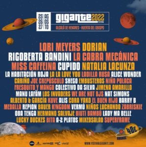 Cartel de Festival Gigante 2022 en Alcalá de Henares