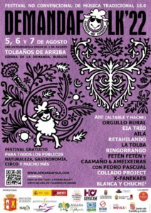 Cartel de Festival Demandafolk 2022. Tolbaños de Arriba, Burgos