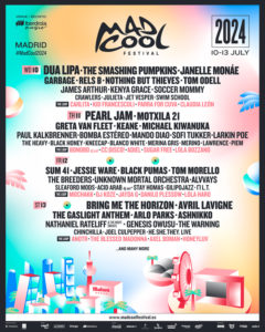 Cartel de Mad Cool Festival 2024 en Madrid
