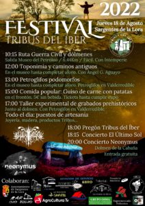 Cartel de Festival Tribus del Íber 2022. Sargentes de La Lora, Burgos