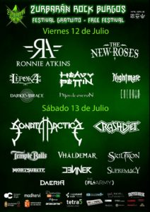 Cartel de Festival Zurbarán Rock 2024 en Burgos – Ronnie Atkins, Crashdïet, Sonata Arctica, The New Roses y muchos más