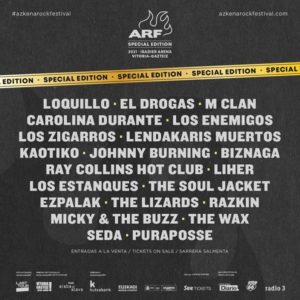 Cartel de Azkena Rock Festival – Special Edition 2021. Vitoria-Gasteiz