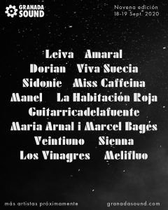 Cartel de Festival Granada Sound 2020. Granada