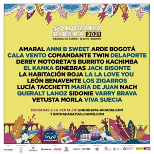 Cartel de Festival Sonorama Ribera 2021. Aranda de Duero